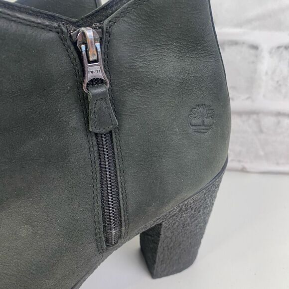 Timberland Tillston Leather Ankle Boots Lug Sole Weatherproof Size 10 Black Nubu - Picture 4 of 12